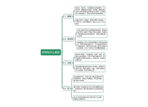 芒种吃什么食物思维导图