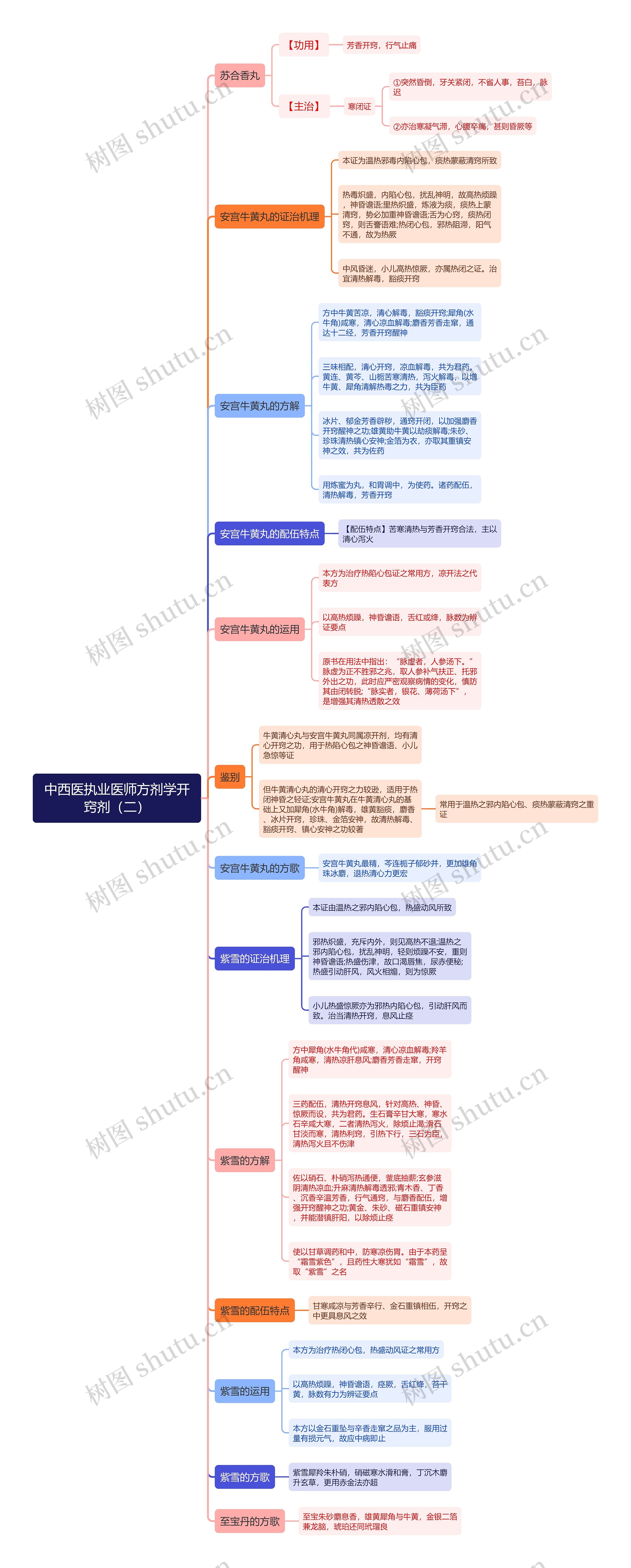 中西医执业医师方剂学开窍剂（二）思维导图