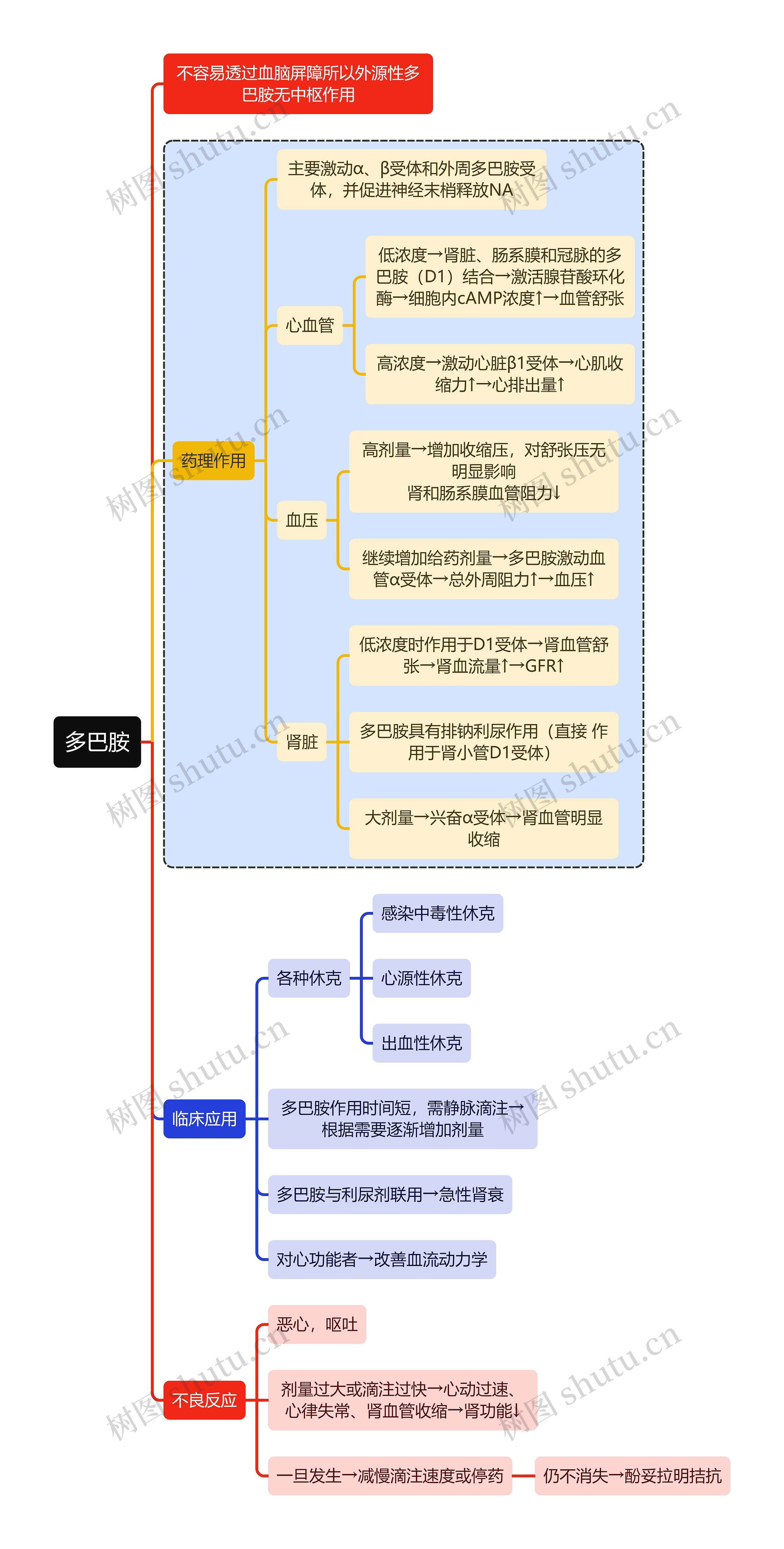 医学多巴胺思维导图