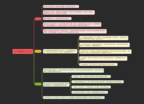 幼儿园教育工作计划