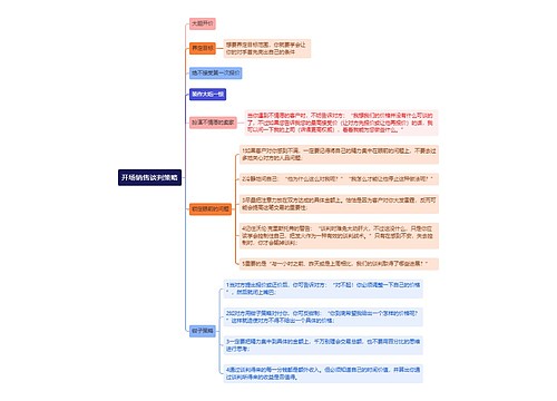 开场销售谈判策略-思维导图