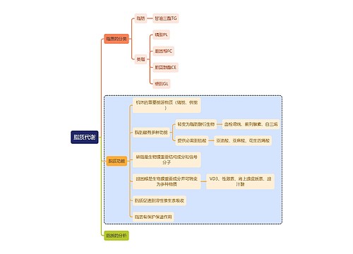 医学知识脂质代谢思维导图