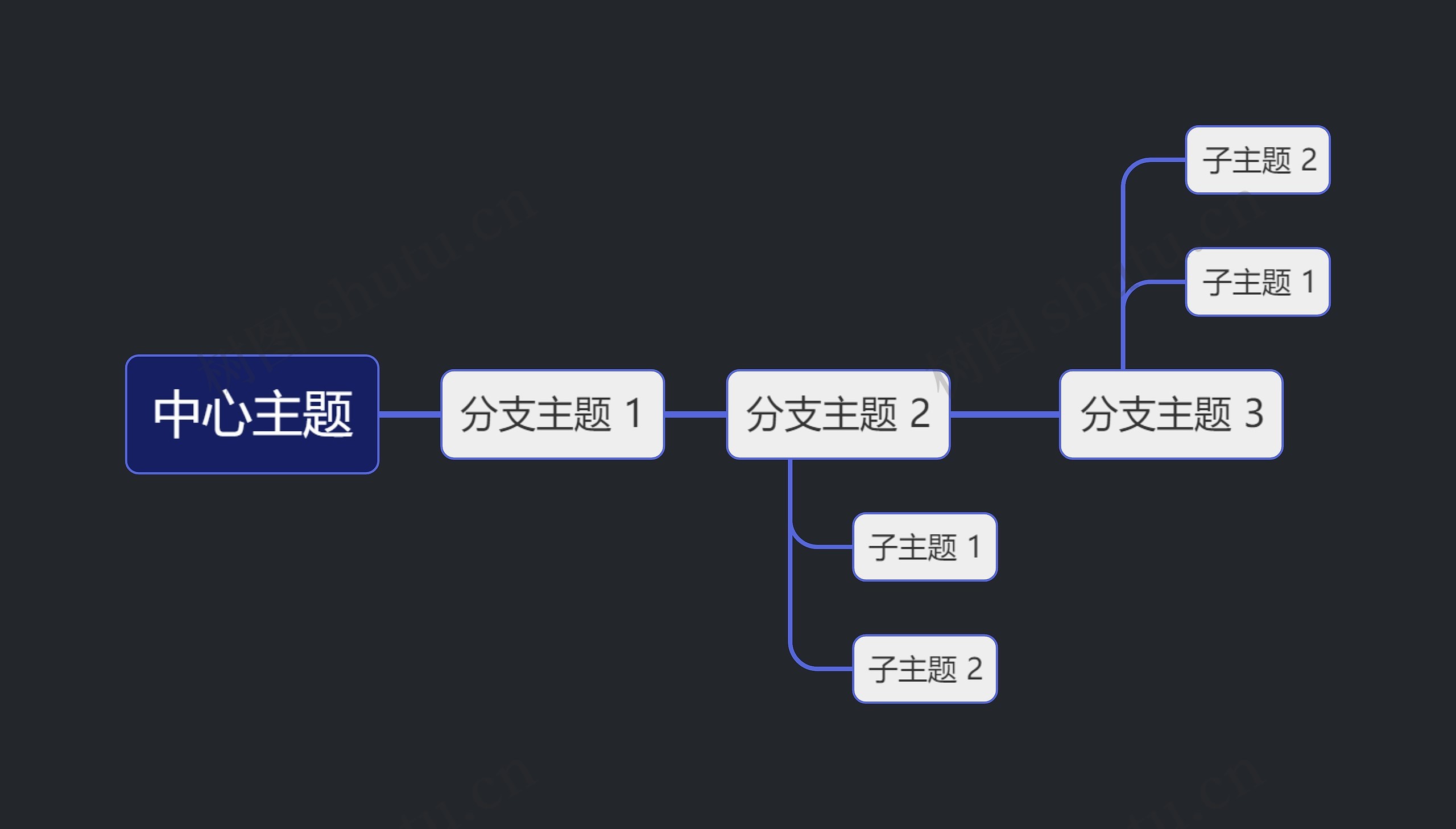 暗夜蓝色中心主题时间图