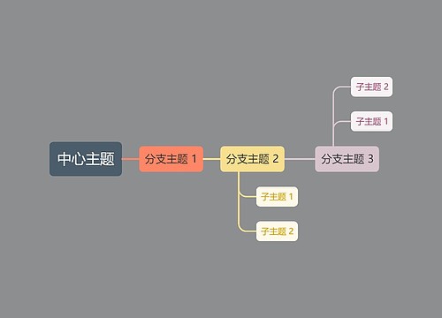 深色简约中心主题时间图