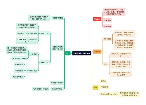 医学知识外阴阴道假丝酵母菌病思维导图