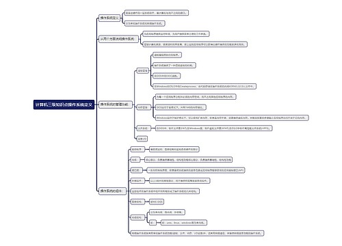 计算机三级知识点操作系统定义思维导图