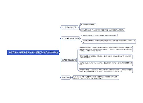 《经济法》知识点 经济法主体权利(力)和义务的特殊性