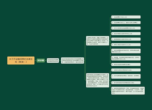 《关于开设赌场罪的法律法规（解读）3》思维导图