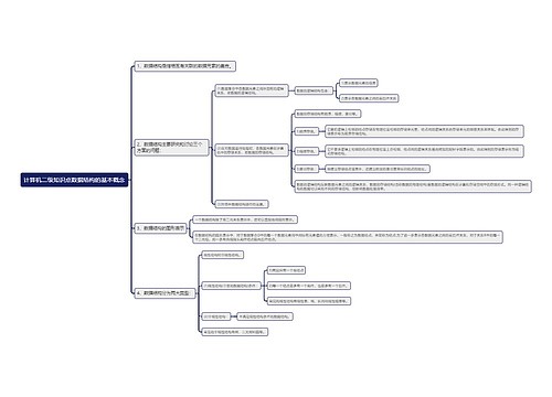 计算机二级知识点数据结构的基本概念思维导图