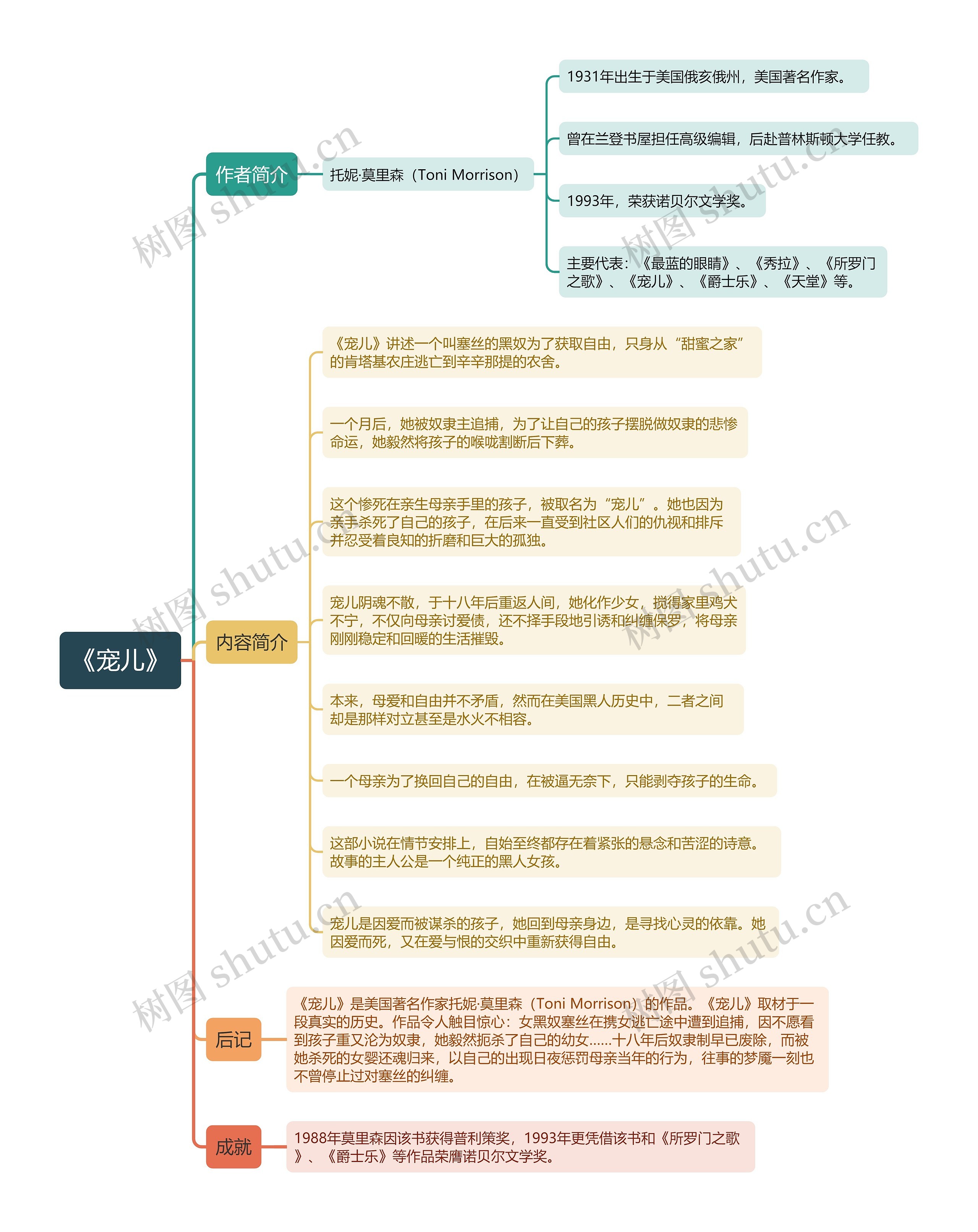 《宠儿》思维导图