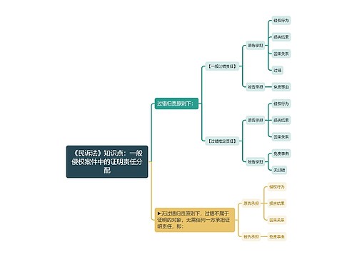 《民诉法》知识点：一般侵权案件中的证明责任分配