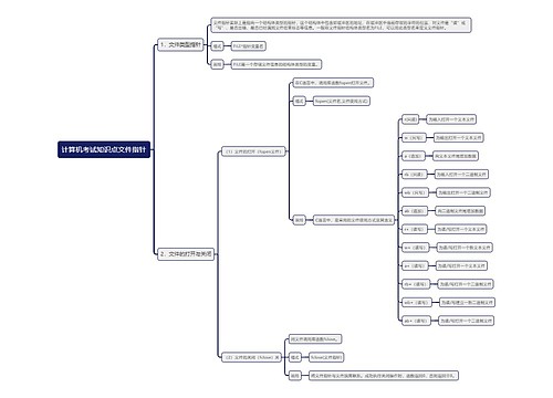 计算机考试知识点文件指针思维导图