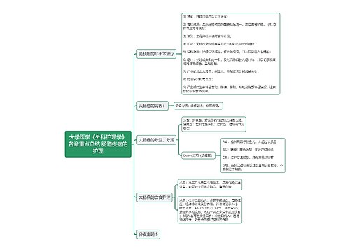 大学医学《外科护理学》各章重点总结 肠道疾病的护理