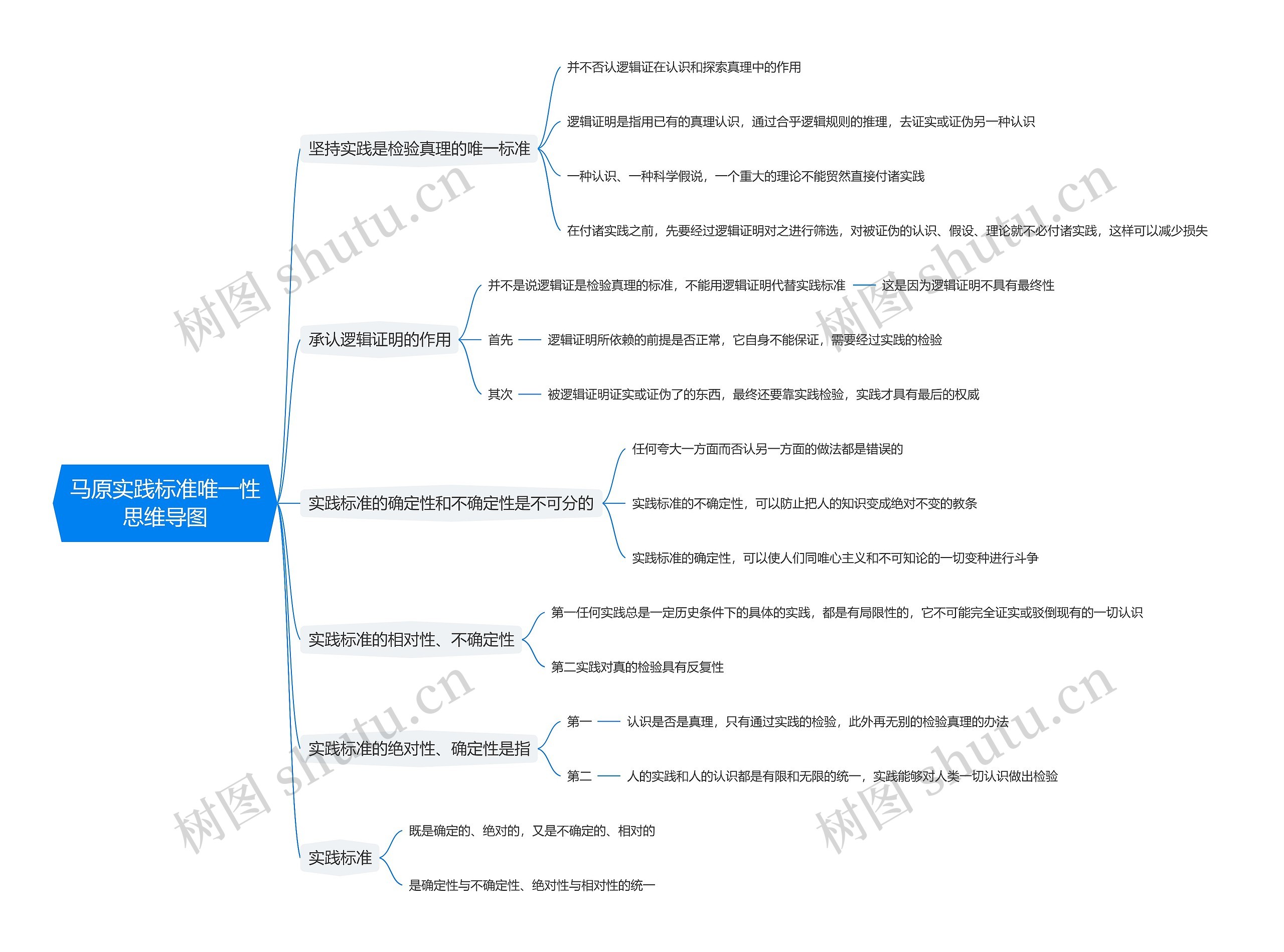 马原实践标准唯一性思维导图