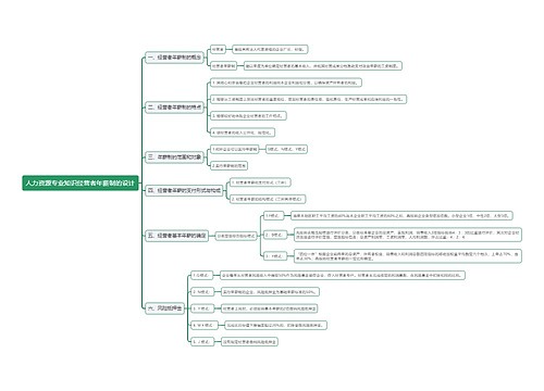 人力资源专业知识经营者年薪制的设计