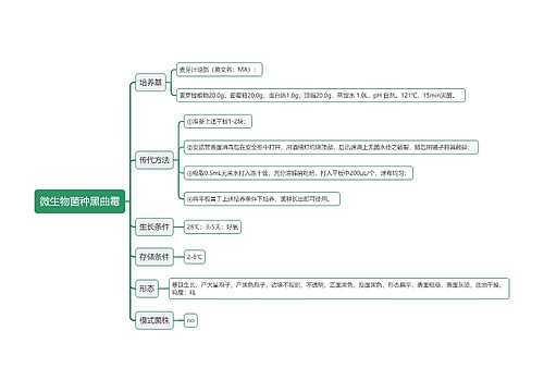 微生物菌种黑曲霉思维导图