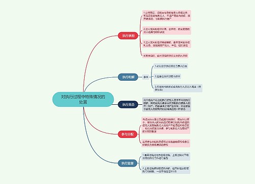 对执行过程中特殊情况的处置的思维导图