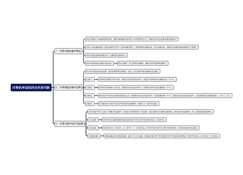 计算机考试知识点关系代数思维导图