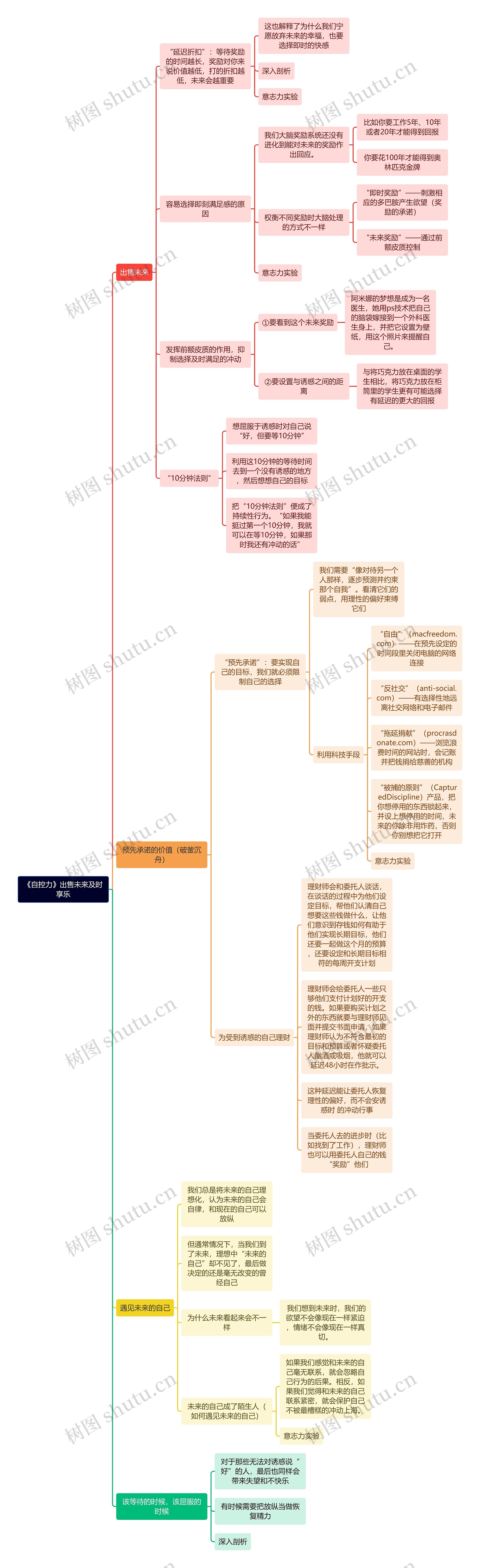 《自控力》出售未来及时享乐思维导图