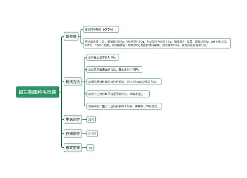 微生物菌种毛栓菌思维导图