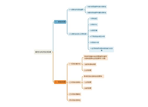 心理学知识感知和知觉规律思维导图