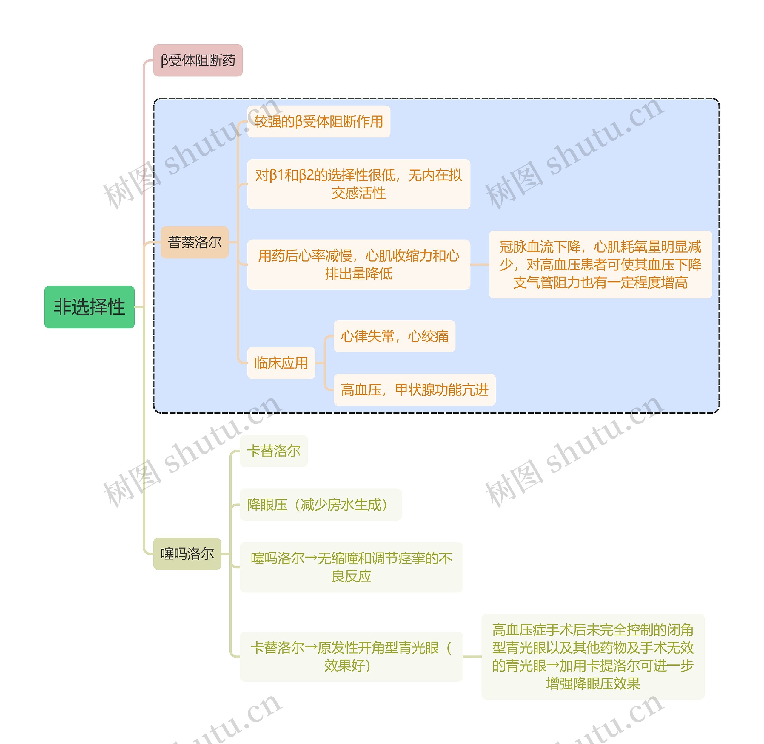 医学非选择性思维导图