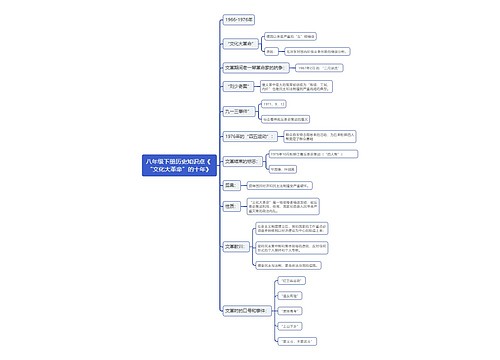 八年级下册历史知识点《 “文化大革命”的十年》