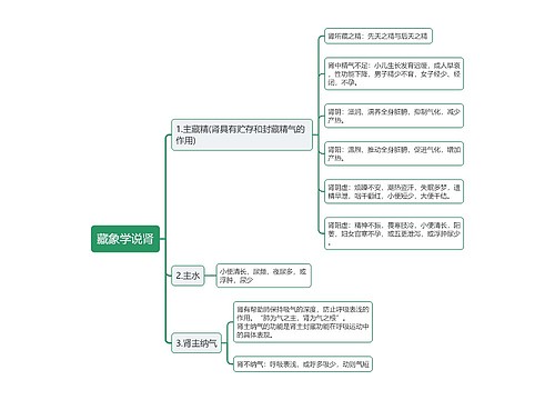 ﻿藏象学说肾思维导图