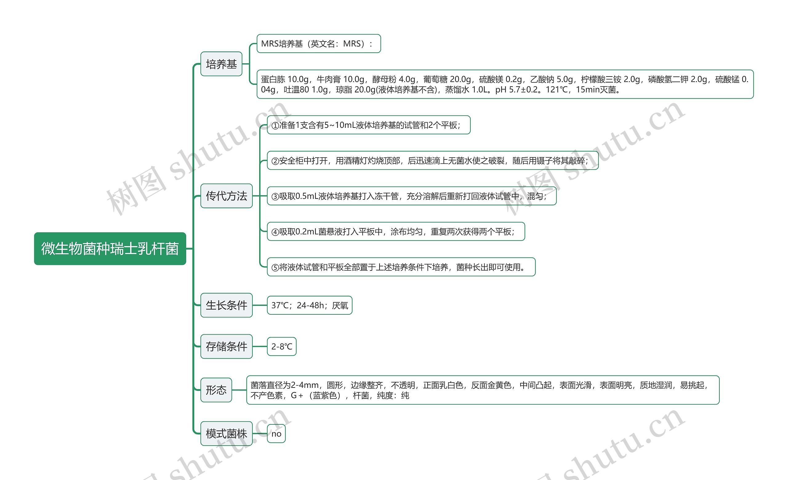 微生物菌种瑞士乳杆菌思维导图