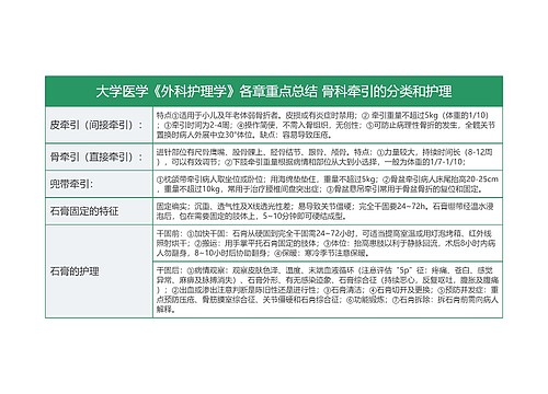 骨科牵引的分类和护理