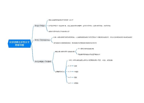 化学选修三手性分子思维导图