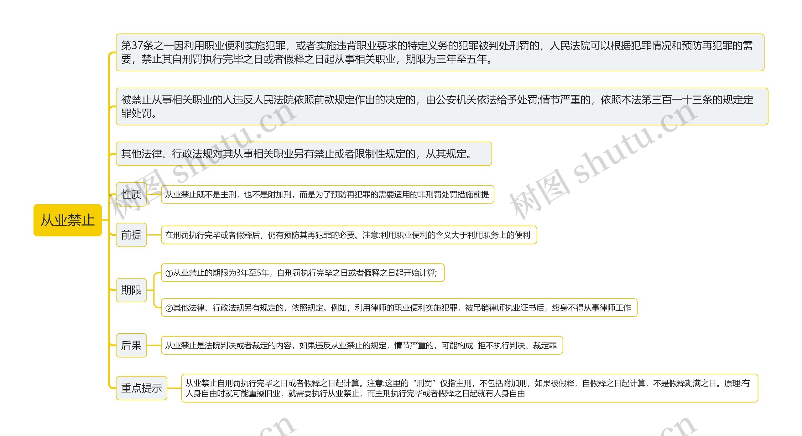 从业禁止思维导图