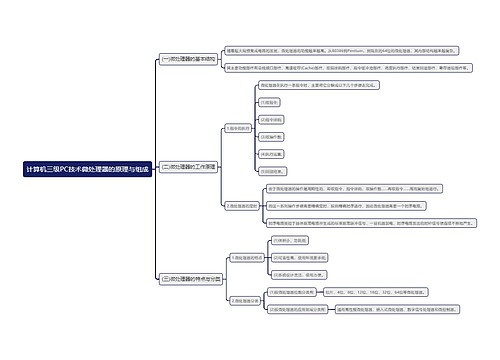计算机三级PC技术微处理器的原理与组成思维导图