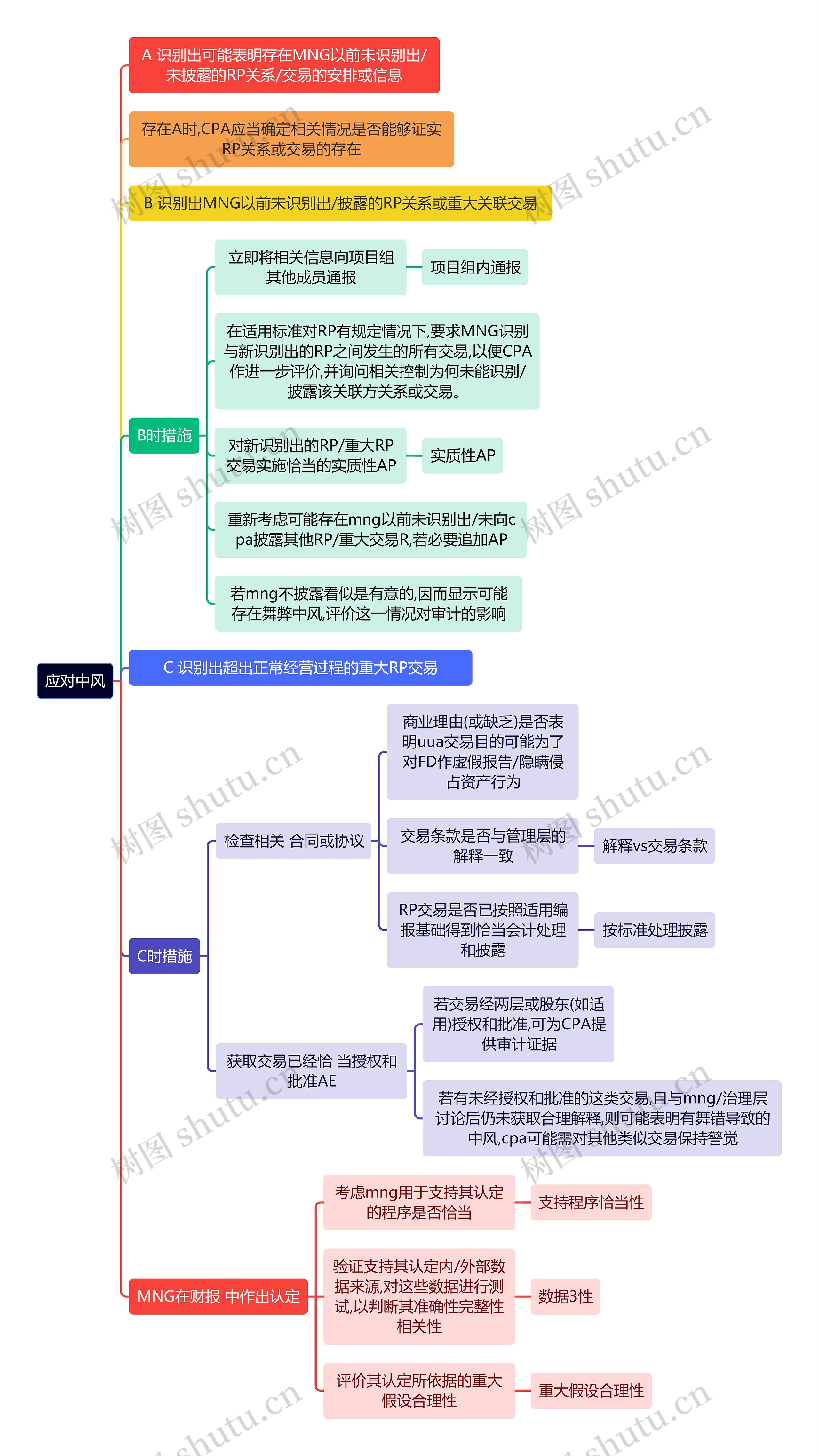 审计知识应对中风思维导图