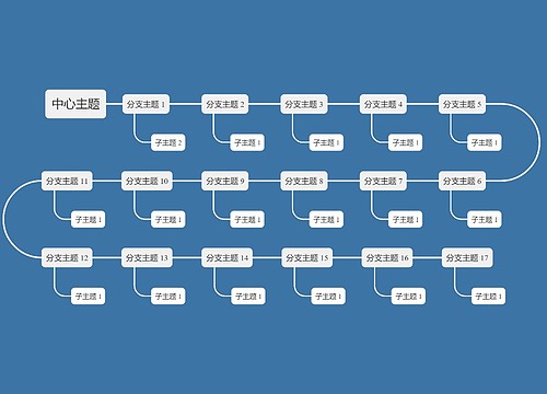 暗夜天空蓝S型时间轴主题模板