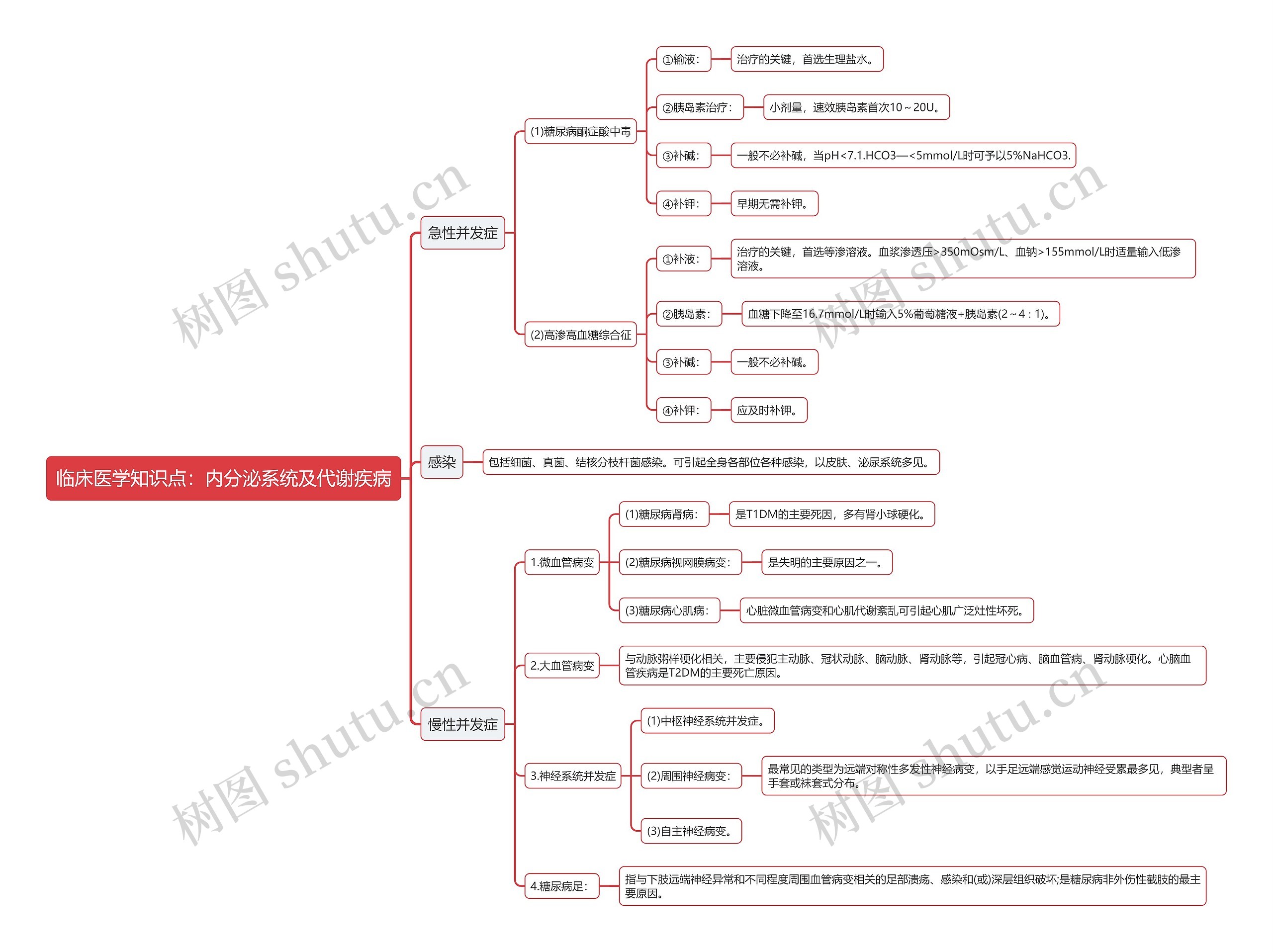 临床医学知识点：内分泌系统及代谢疾病思维导图