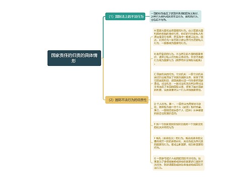 国家责任的归责的具体情形思维导图