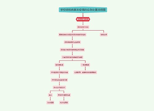 学校结核病暴发疫情的应急处置流程图