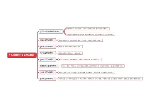 人力资源知识常见思维障碍  