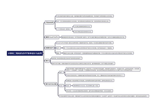 计算机二级知识点VFP表单设计与应用思维导图