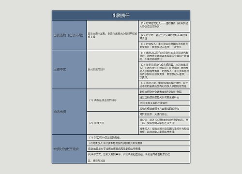 出资责任的思维导图