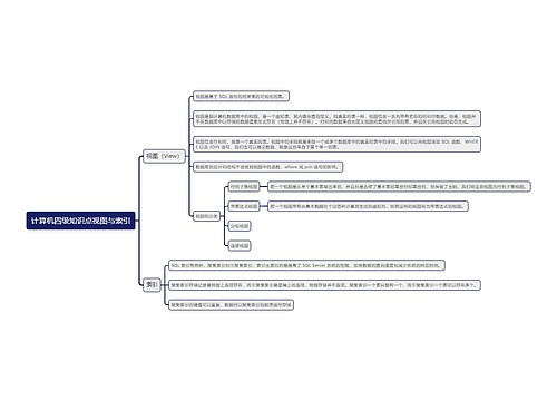 计算机四级知识点视图与索引思维导图
