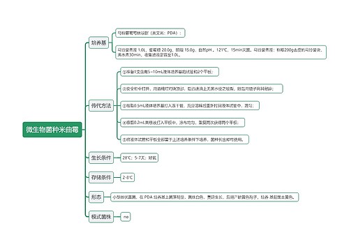 微生物菌种米曲霉思维导图
