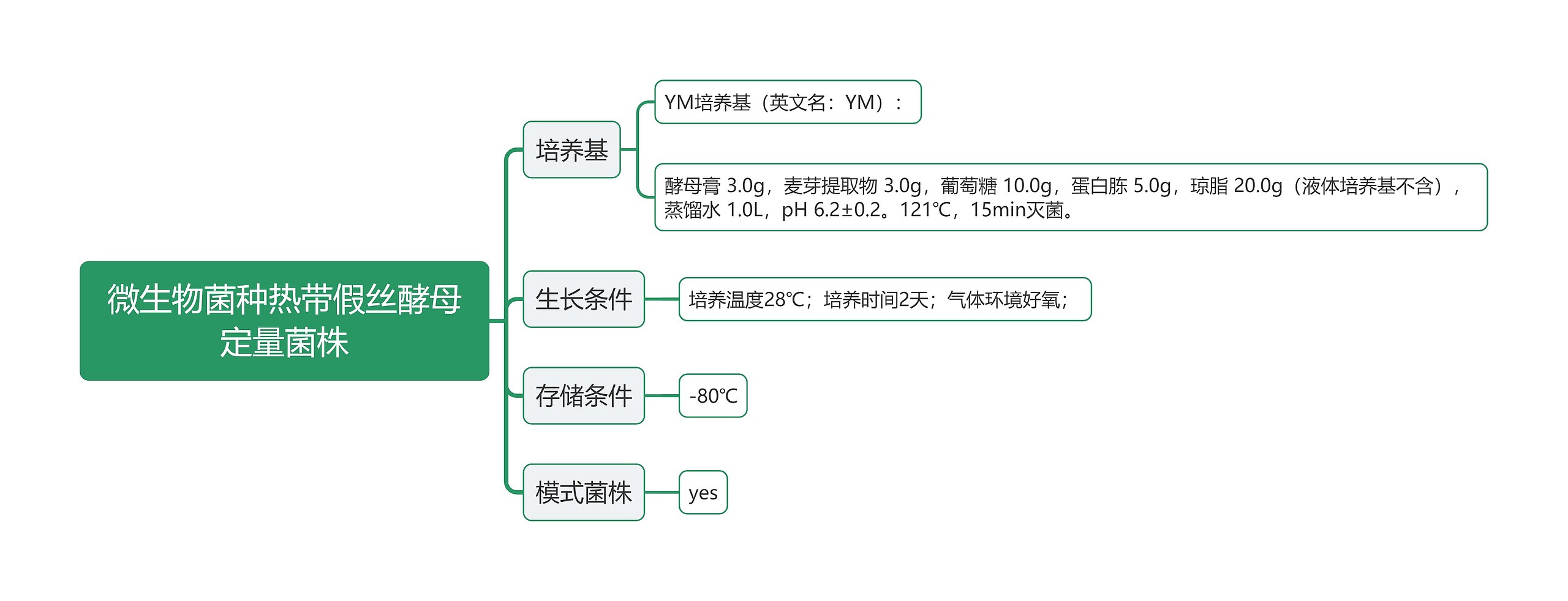 微生物菌种热带假丝酵母定量菌株思维导图
