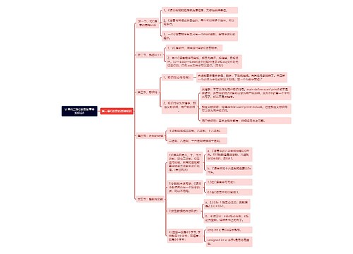 《计算机二级C语言最重要知识点1》思维导图