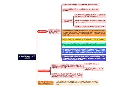 《计算机二级考前冲刺知识点总结2》思维导图