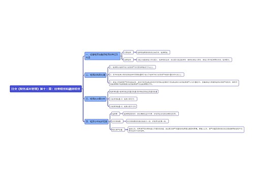 注会《财务成本管理》第十一章:经营租赁和融资租赁思维导图
