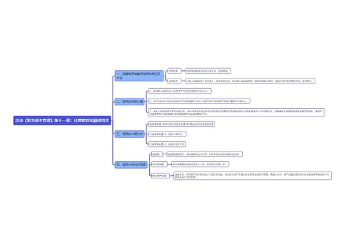 注会《财务成本管理》第十一章：经营租赁和融资租赁思维导图