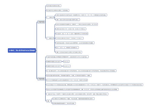 计算机二级c语言知识点实型数据思维导图