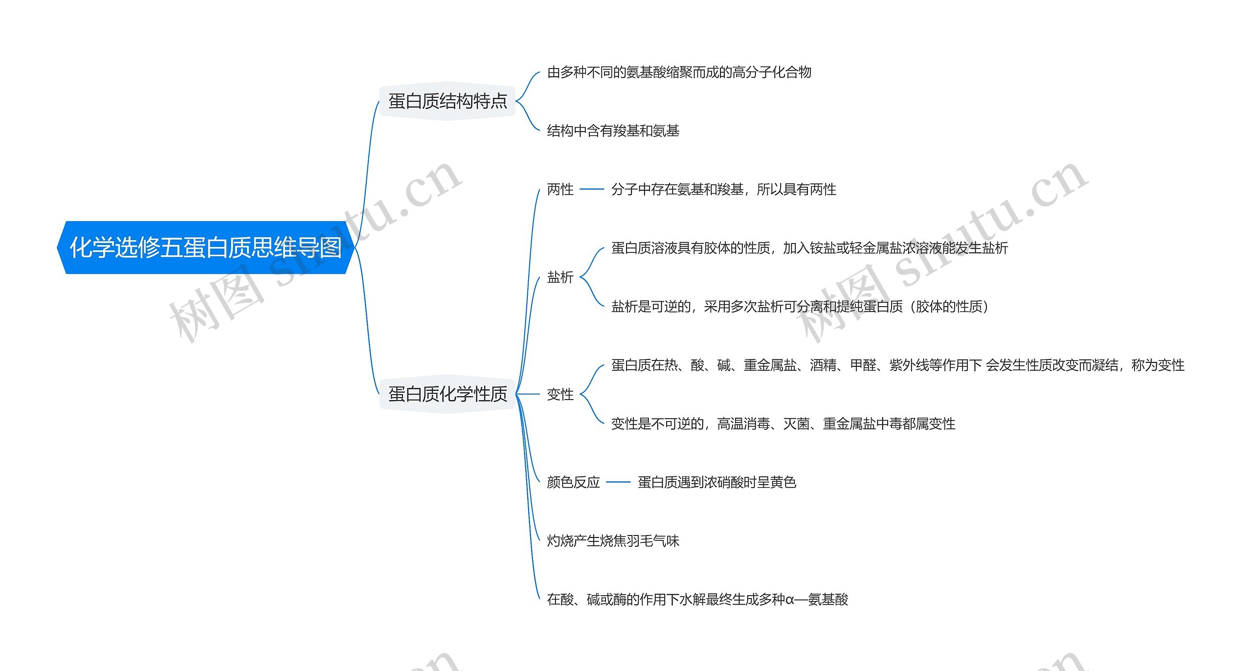 化学选修五蛋白质思维导图